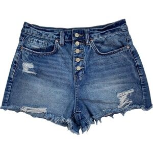 YMI Dream Authentic Denim Shorts Size 7/28 Distressed Y2K Jean Shorts Summer